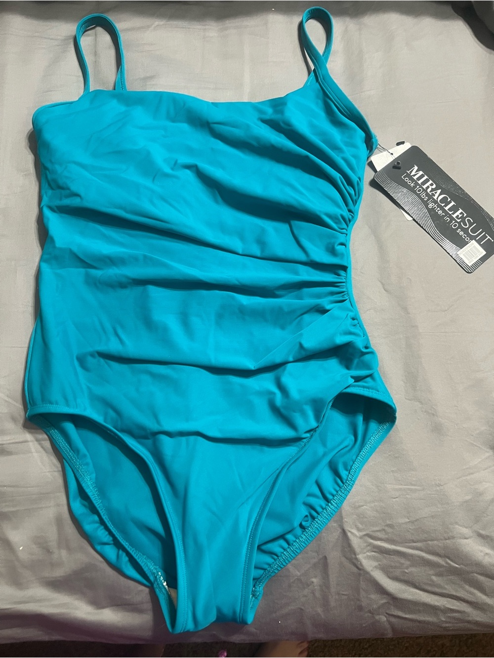 Miraclesuit Teal One-Piece Swimsuit with Underwire
